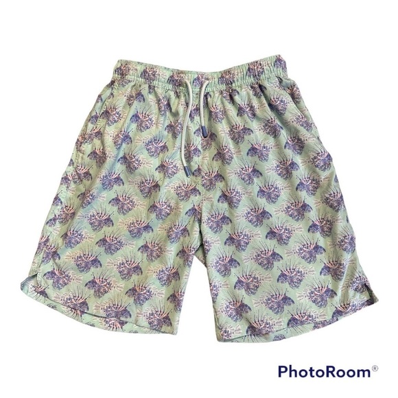 Peter Millar Other - Peter Millar Swim Trunks Medium Blue Tiger Fish Seaside Collection Shorts